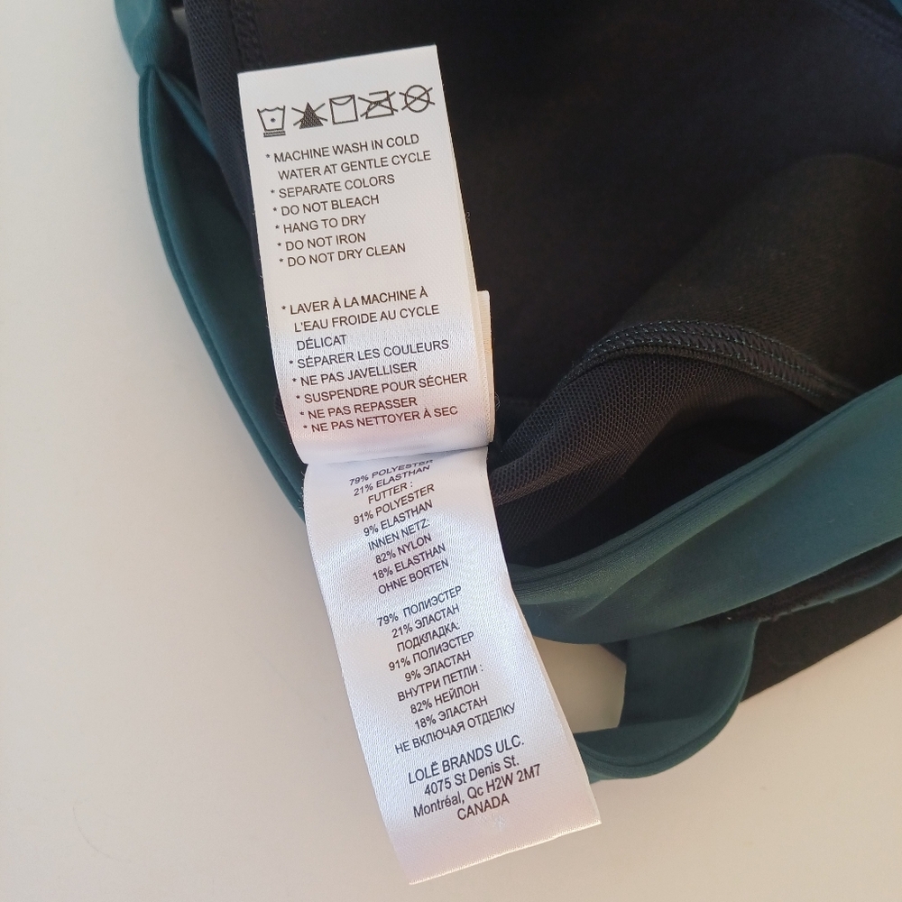 Lolë Step up Emerald Green Sports Bra Workout Top Size S/P - Picture 4 of 5